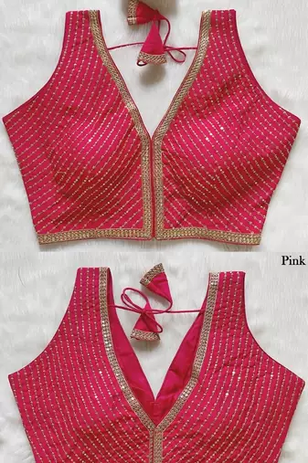 Pink silk blouse for women designer saree blouse