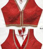 Red silk blouse for women thread saree blouse