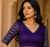 purple ready to wear saree with sequence embroidered stitched blouse & belt stitched shoulder pleats saree.
