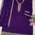 Purple silk blend sequins palazzo set
