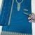 Blue silk blend sequins palazzo set