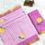 Lavender linen gold piping digital print saree