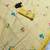 Yellow linen gold piping digital print saree