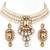 Regal pearl & crystal statement necklace set
