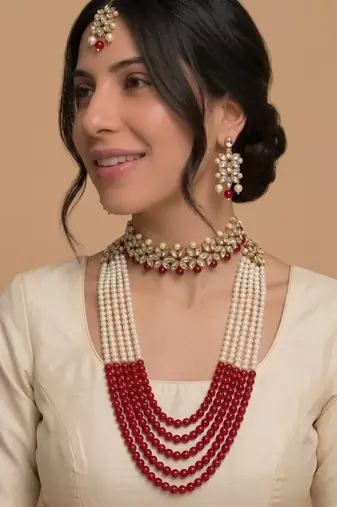 Heritage pearl bridal set