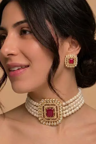Ruby pearl regal set