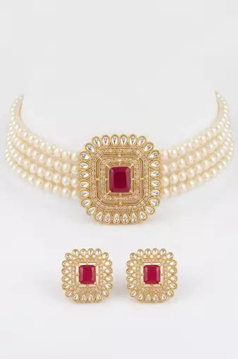 Ruby pearl regal set