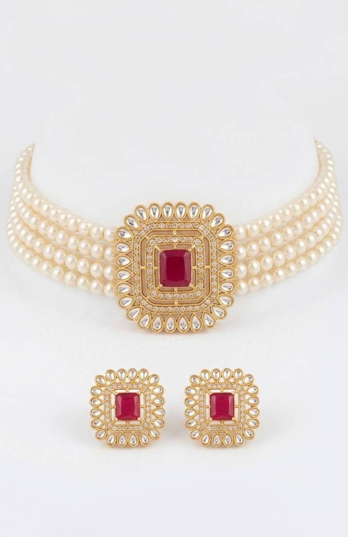 Ruby pearl regal set