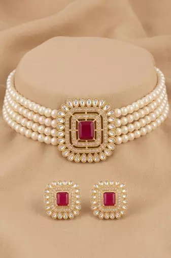 Ruby pearl regal set