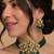 Emerald chandelier bridal set