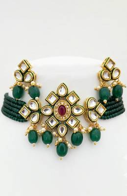 Emerald chandelier bridal set 2