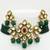 Emerald chandelier bridal set