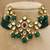Emerald chandelier bridal set