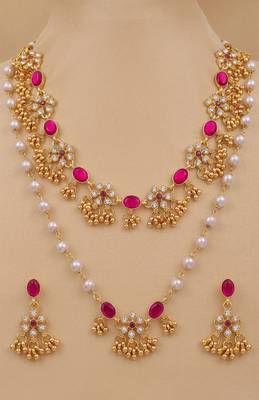 Pink lotus bridal set 3