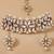 Gold pearl bridal maang tikka set