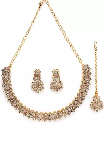Minimal radiance necklace set