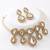Crystal teardrop bridal set