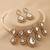 Crystal teardrop bridal set