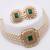 Emerald pearl bridal choker set