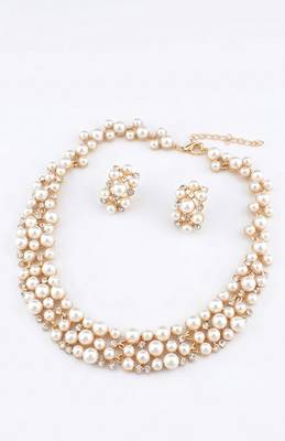 Ivory pearl bridal jewelry set 2