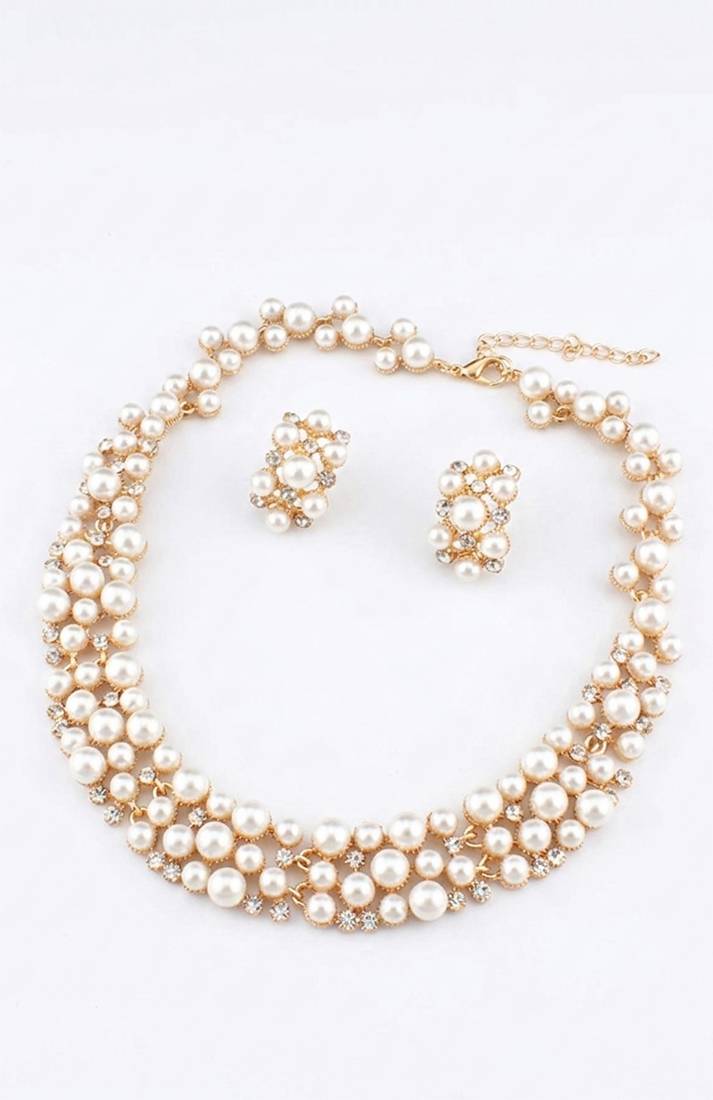 Ivory pearl bridal jewelry set