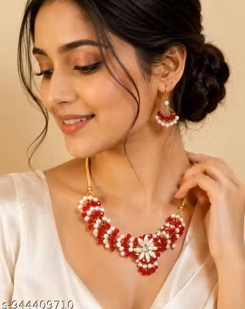 Indian bollywood gold plated kundan choker bridal necklace earrings jewelry set