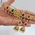 Indian bollywood gold plated kundan choker bridal necklace earrings jewelry set