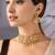 Indian bollywood gold plated kundan choker bridal necklace earrings jewelry set