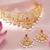 Indian bollywood gold plated kundan choker bridal necklace earrings jewelry set