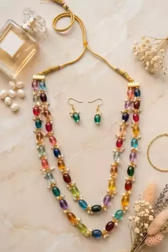 Indian bollywood gold plated kundan choker bridal necklace earrings jewelry set