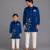 Royal blue embroidered velvet bandhgala and pant