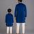 Royal blue embroidered velvet bandhgala and pant