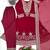 Red crepe embroidered kurta set
