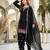 Black silk blend embroidered farshi salwar set