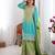 Multicolor silk blend sequins palazzo set