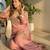 Women's pink chinon embroidered kurta set with dupatta and palazzo- ethnic party wear