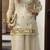 Women's white chinon embroidered kurta set with dupatta and palazzo- ethnic party wear