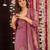 Women's pink straight silk blend floral printed kurta set with pant and dupatta