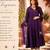 Women's wine viscose embroidered flared kurta set with dupatta and pant