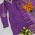 Women's purple viscose straight embroidered kurta set with pant and dupatta