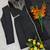 Women's black rayon straight embroidered kurta set with dupatta and pant