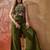 Women's green georgette embroidered kurti with palazzo and dupatta