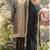 Black wedding special sequence work suit set with purse