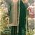 Green wedding special sequence work suit set with purse