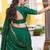 Green Pink Thread Work Silk Mehendi Wear Lehenga Choli