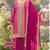 Pink wedding special sequence work suit set with purse