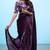 Purple silk blend embroidered saree with sequins work