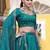 Teal Green Silk Event Wear Lehenga With Sequins Blouse