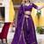 Purple Thread Work Silk Wedding Wear Lehenga Choli With Dupatta