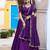 Purple Thread Work Silk Wedding Wear Lehenga Choli With Dupatta